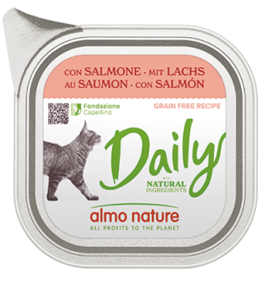 Almo Nature Grain-Free Υγρή Τροφή Γάτας σε Κεσεδάκι με Σολομό 100gr